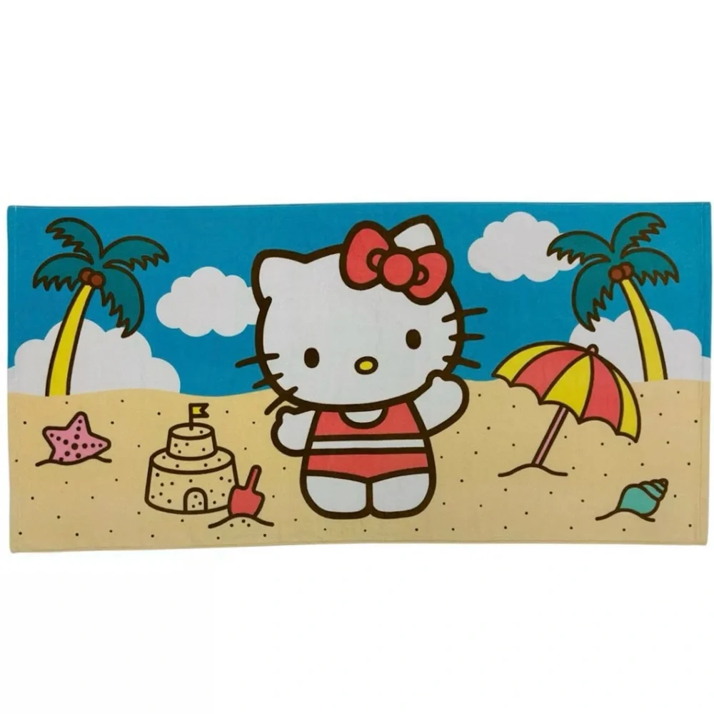 Hello Kitty sandy toes beach towel NWT